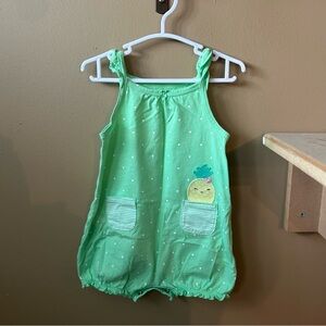 Carter's Green Polka Dot & Pineapple Romper